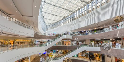 Indoor retail mall view