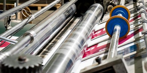 Printing at high speed on offset machine label rolled up printing out group